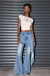 Caden Fırfır Dekonstrüktif Kot